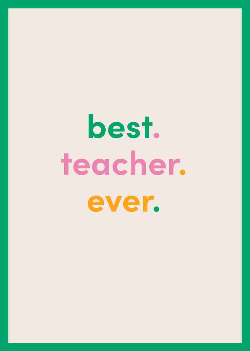 Best Teacher Ever Greeting Card - Image 2
