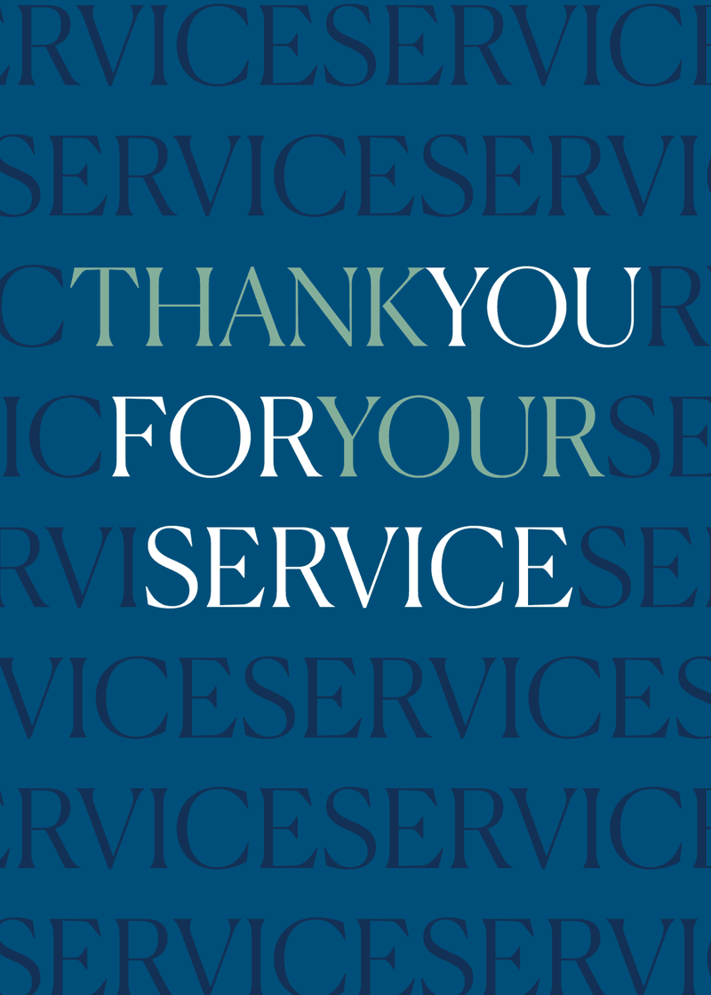 Thank You For Your Service Greeting Card - Image 2