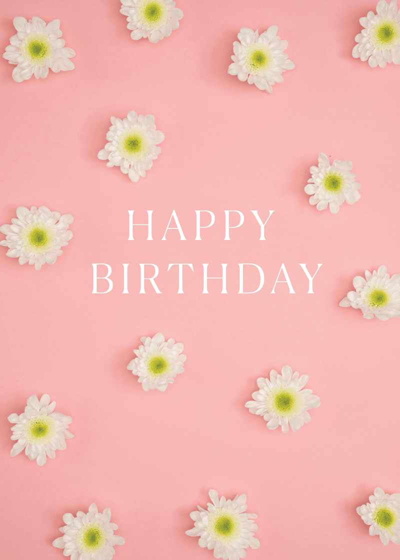 Happy Birthday Flowers Greeting Card - Image 2