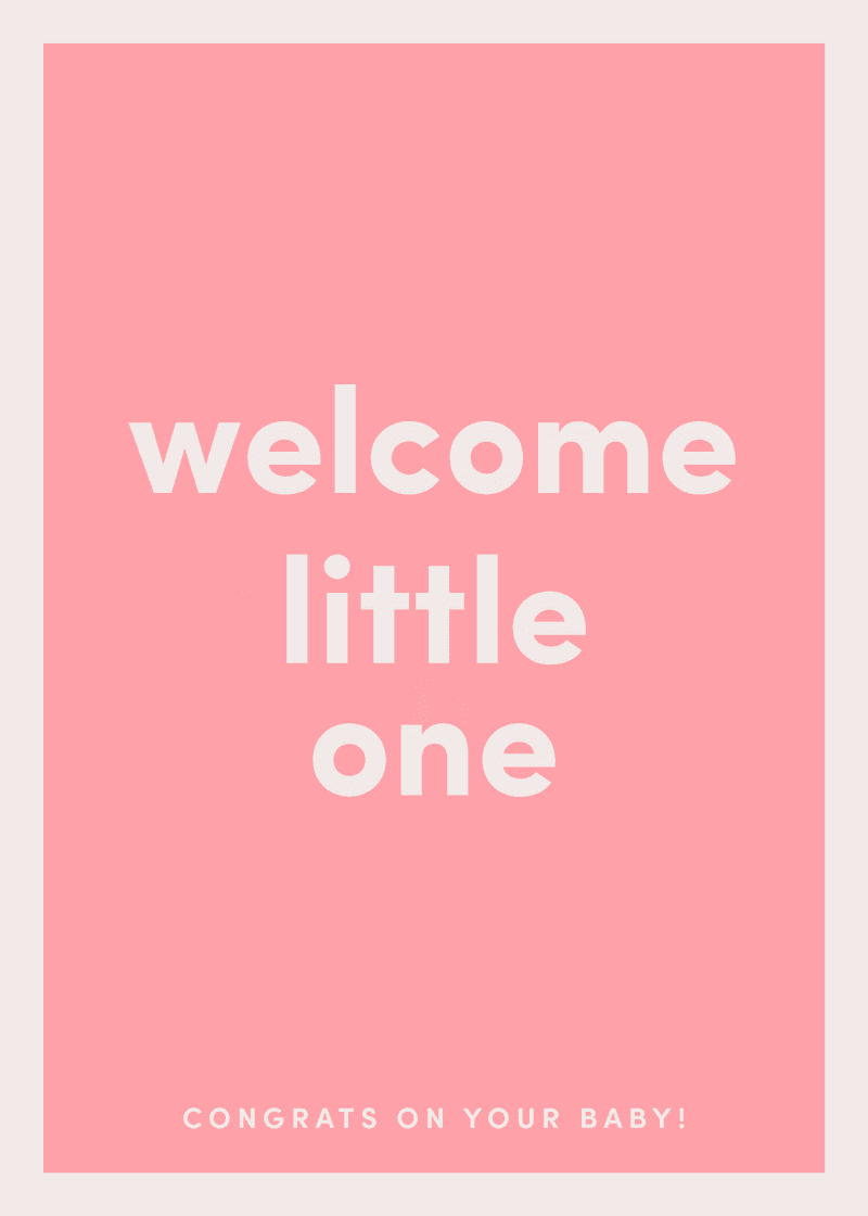 Welcome Little One Greeting Card - Image 2